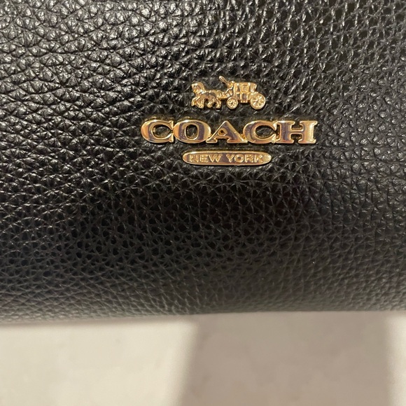 Coach Hanna Carryall Satchel Crossbody Snake-embossed with black pebbled leather - Picture 5 of 14